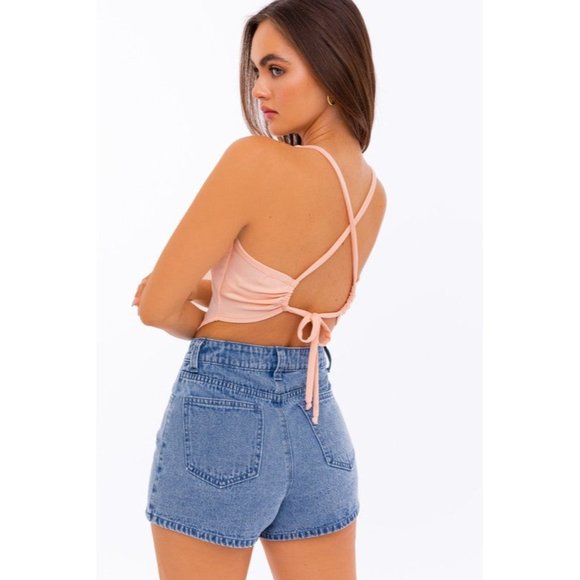 LE LIS CROSS OPEN BACK HANDKERCHIEF TOP - Picture 3 of 13